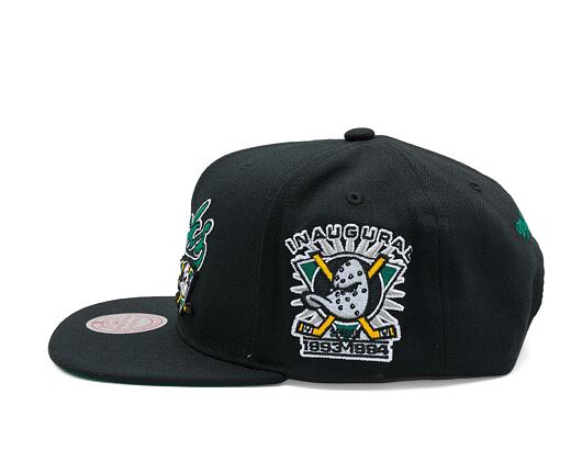 Kšiltovka Mitchell & Ness - Anaheim Ducks - Oversweep Snapback Vntg - Black