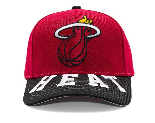 Kšiltovka Mitchell & Ness - Miami Heat - Underarch Pro Snapback - Red