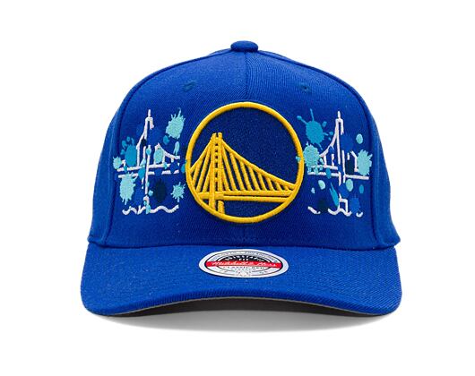 Kšiltovka Adam Wave - Custom NBA Paint the Bridge - Golden State Warriors - Blue / Gold