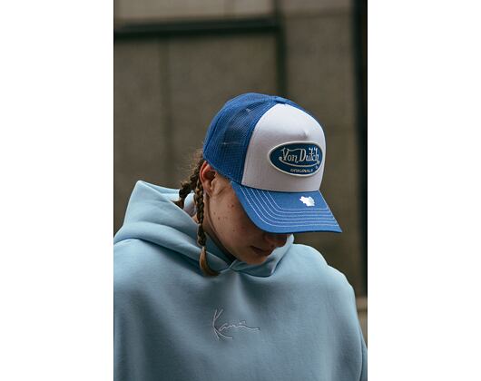 Kšiltovka Von Dutch Boston Trucker Cotton Twill White/Blue