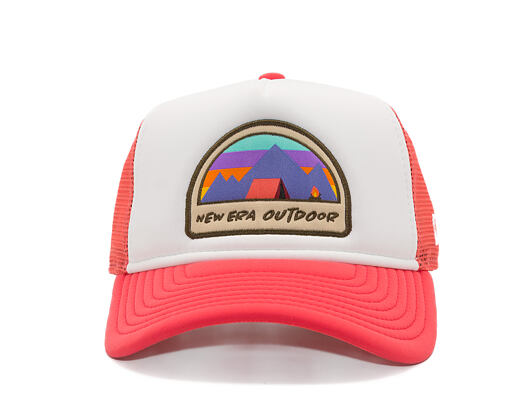 Dětská Kšiltovka New Era - Branded Adventure Patch 9FORTY Trucker - Coral / White