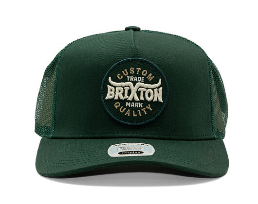 Kšiltovka Brixton - Gibson C Np Mp Trucker Hat - Deep Forest/Deep Forest