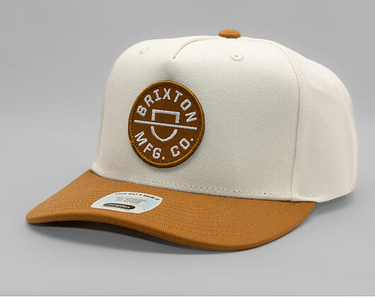 Kšiltovka Brixton - Crest C Mp Snapback - Washed Copper/Off White