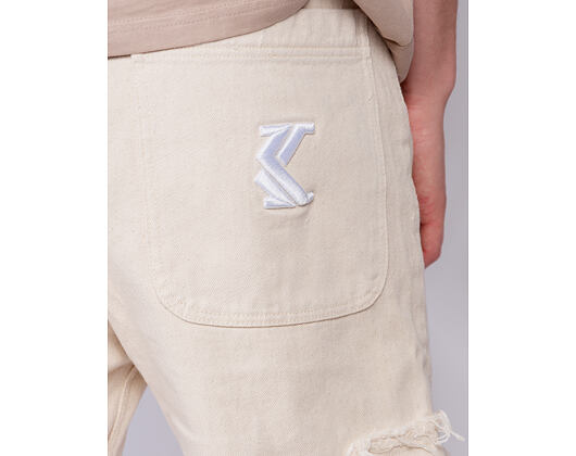 Kalhoty - Og Fringed Baggy Cargo Pants - White
