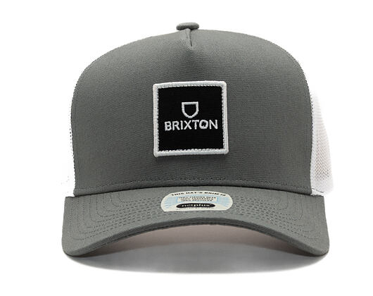 Kšiltovka Brixton - Alpha Block X C Mp Mesh Cap - Pebble/White