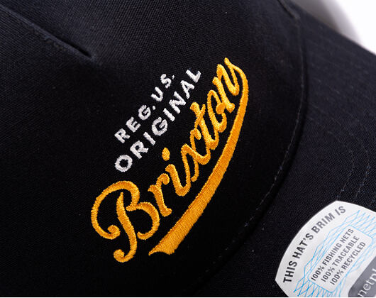 Kšiltovka Brixton - Postal C Netplus Mp Trucker Ha - Black/Black