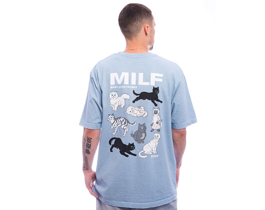 Triko Rip N Dip - Man I Love Felines Tee Powder Blue