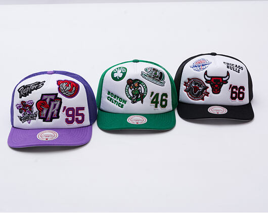 Kšiltovka Mitchell & Ness - Gridlock Trucker - Chicago Bulls - White