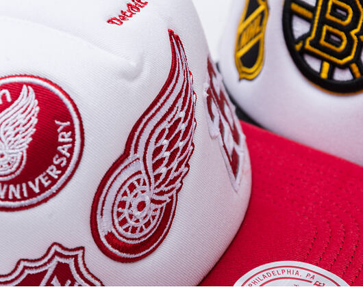 Kšiltovka Mitchell & Ness - Gridlock Trucker - Detroit Red Wings - White