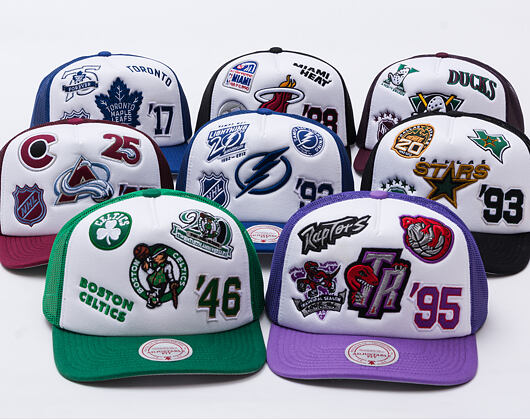 Kšiltovka Mitchell & Ness - Gridlock Trucker Hwc - Toronto Raptors - White