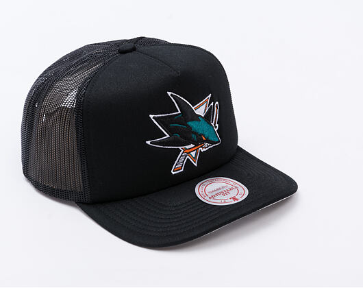 Kšiltovka Mitchell & Ness - Evergreen Trucker - San Jose Sharks - Black