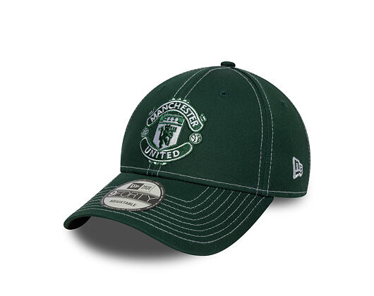 Kšiltovka New Era - Contrast Stitch 9FORTY - Manchester United FC - Dark Green