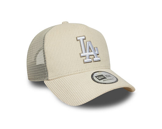 Kšiltovka New Era - MLB Seasonal Cord 9FORTY Trucker - LA Dodgers - Cream