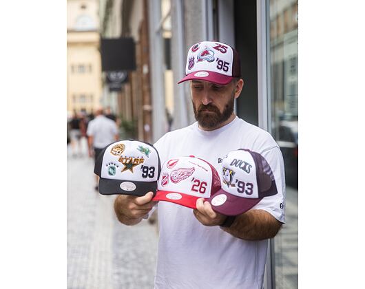 Kšiltovka Mitchell & Ness - Gridlock Trucker - Colorado Avalanche - White