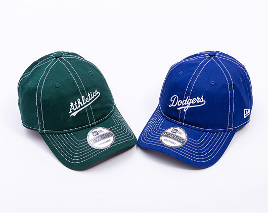 Kšiltovka New Era - MLB Contrast Stitch 9TWENTY - LA Dodgers - Dark Royal / White