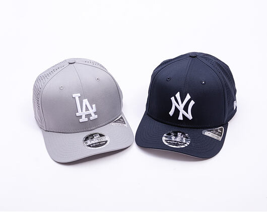 Kšiltovka New Era - MLB Perforated 9SEVENTY Stretch-Snap - LA Dodgers - Grey