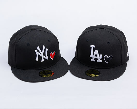 Kšiltovka New Era - MLB Team Heart 59FIFTY - NY Yankees - Black / Scarlet