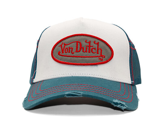Kšiltovka Von Dutch - Trucker - Distressed White/Blue