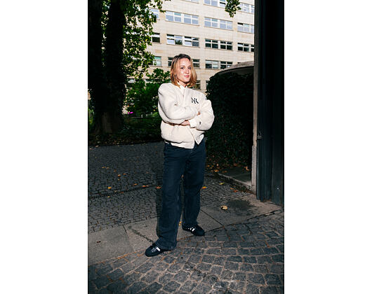 Dámská Bunda New Era - MLB Sherpa Bomber - NY Yankees - Cream
