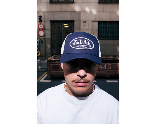 Kšiltovka Von Dutch - Trucker - Flag - Blue/Beige
