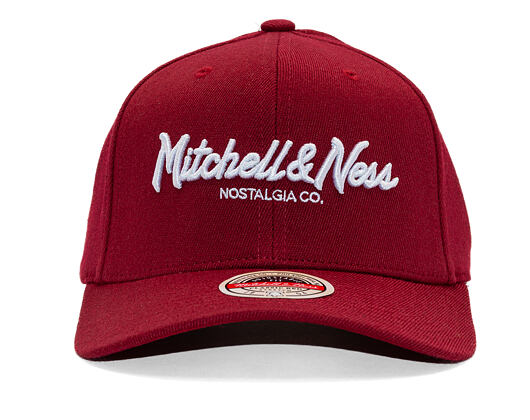 Kšiltovka Mitchell & Ness - Branded Pinscript Classic Red - Burgundy / White