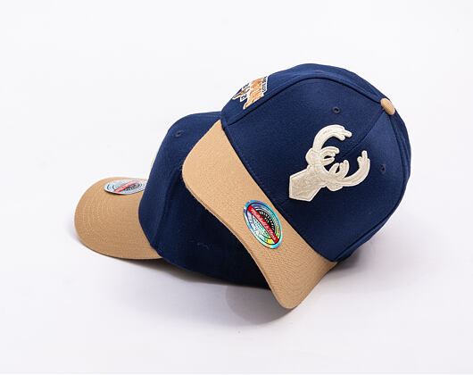 Kšiltovka Mitchell & Ness - Sand Storm Classic Red - Milwaukee Bucks - Navy/Sand