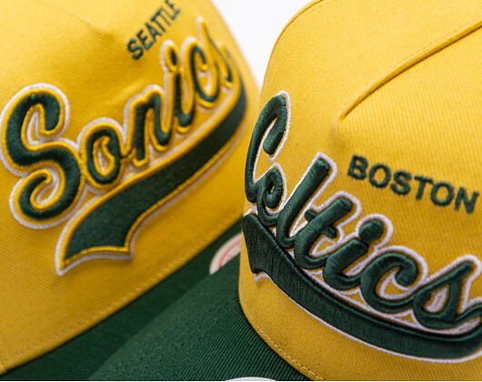 Kšiltovka Mitchell & Ness - Harvest Gold Pro Crown - Boston Celtics - Gold/Green
