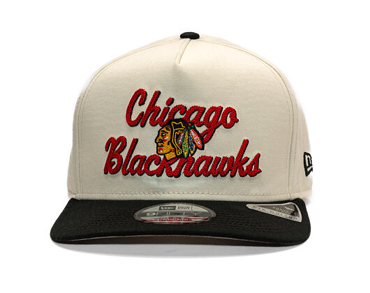 Kšiltovka New Era - NHL Chainstitch 9FIFTY A-Frame - Chicago Blackhawks - Chrome White