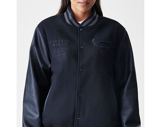 Bunda New Era - NBA Tonal Patch Varsity - Chicago Bulls - Black