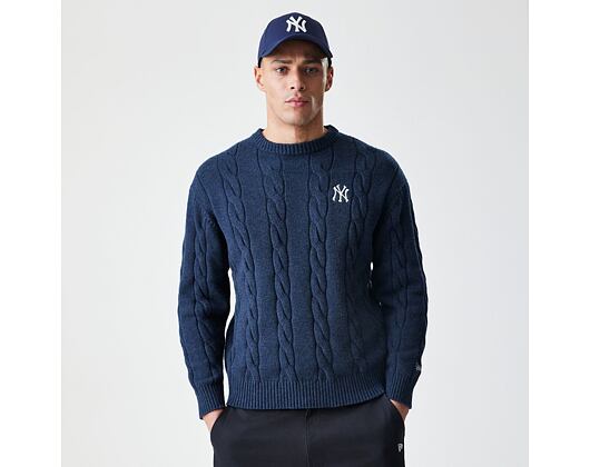 Svetr New Era - MLB Cable Knit Crew - NY Yankees - Navy