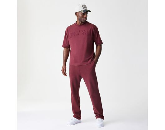 Kalhoty New Era - Branded Washed Straight Sweatpants - Burgundy