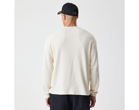 Triko New Era - Branded Longsleeve Waffle Tee - Cream