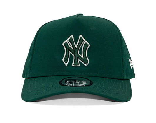 Kšiltovka New Era - MLB Team Outline 9FORTY A-Frame - NY Yankees - Dark Green / Stone