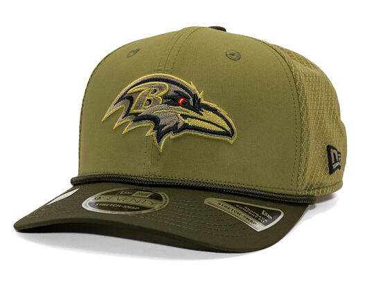 Kšiltovka New Era - NFL25 "Salute to Service" - 9SEVENTY Stretch-Snap - Baltimore Ravens