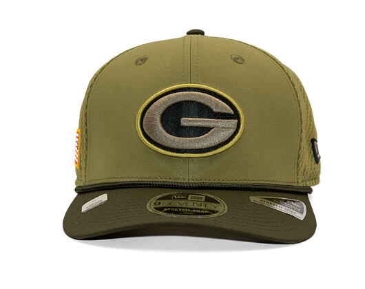 Kšiltovka New Era - NFL25 "Salute to Service" - 9SEVENTY Stretch-Snap  Bay Packers