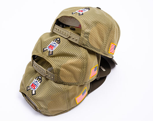 Kšiltovka New Era - NFL25 "Salute to Service" - 9SEVENTY Stretch-Snap  Bay Packers