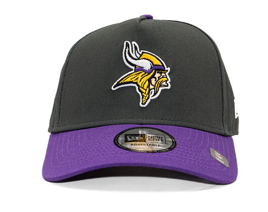 Kšiltovka New Era - NFL Charcoal Drop 9FORTY A-Frame - Minnesota Vikings - Steel Clouds / Purple