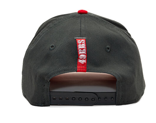 Kšiltovka New Era - NFL Charcoal Drop 9FORTY A-Frame - San Francisco 49Ers - Steel Clouds / Scarlet