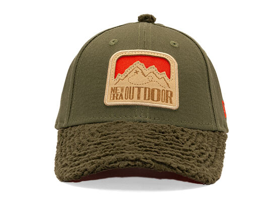 Dětská Kšiltovka New Era - Branded Kids Outdoor 9FORTY - Olive / Orange
