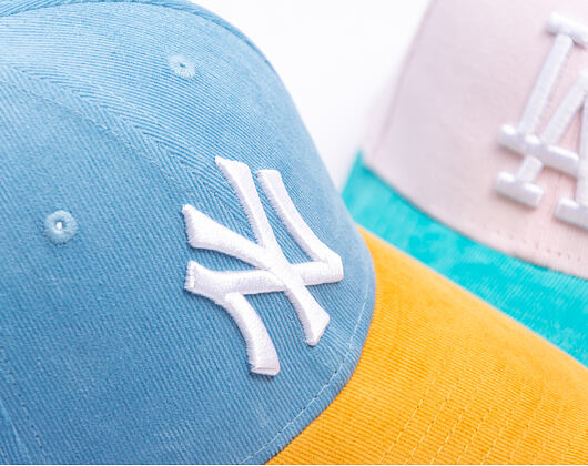Dětská Kšiltovka New Era - MLB Kids Cord 9FORTY - NY Yankees - Blue Foam / Yellow