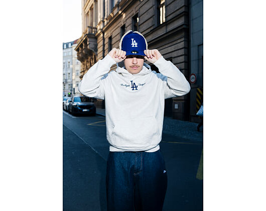 Mikina New Era - MLB Graphic Oversized Hoody - LA Dodgers - Heather Grey