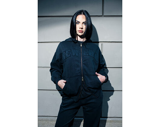 Mikina New Era - Branded Washed Full-Zip Hoody - Black