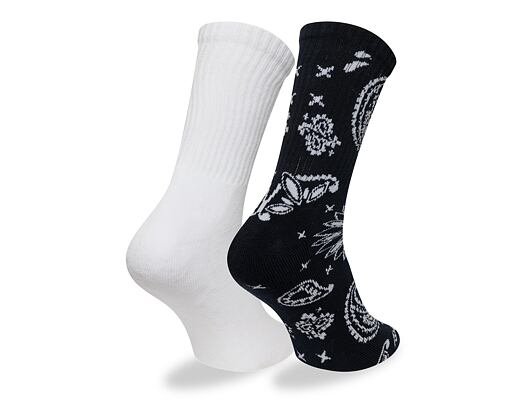 Ponožky New Era - Paisley Crew Socks 2pk - White / Navy
