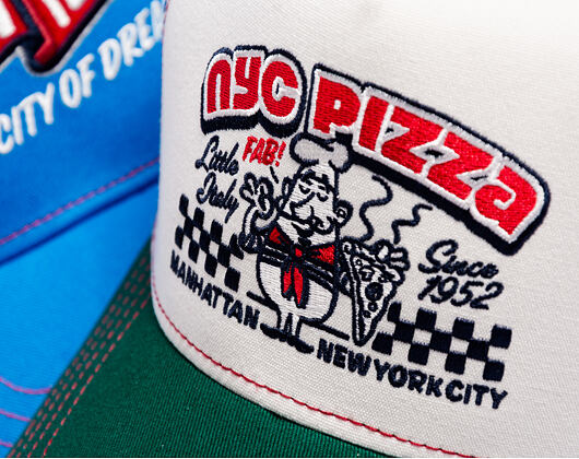 Kšiltovka Stetson - Trucker Cap Pizza by JJ Hats - Green/Off-White