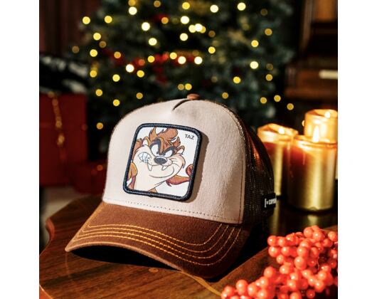 Kšiltovka Capslab - Trucker Looney Tunes - Taz - Brown