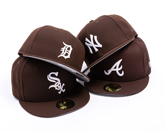 Kšiltovka New Era - MLB Seasonal 59FIFTY - Atlanta Braves - Burnt Wood - Brown