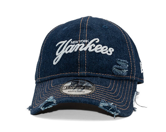 Kšiltovka New Era - MLB Denim Distress 9TWENTY - NY Yankees - Navy