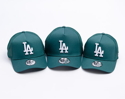 Kšiltovka New Era - MLB Essential 9FORTY Trucker - LA Dodgers - Pine Green