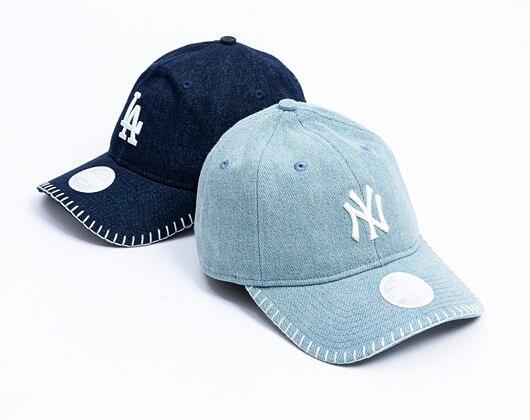 Dámská Kšiltovka New Era - MLB Denim Stitch 9TWENTY - NY Yankees - Pastel Blue