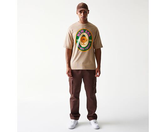 Triko New Era - Fruit Graphic Oversized Tee - Camel